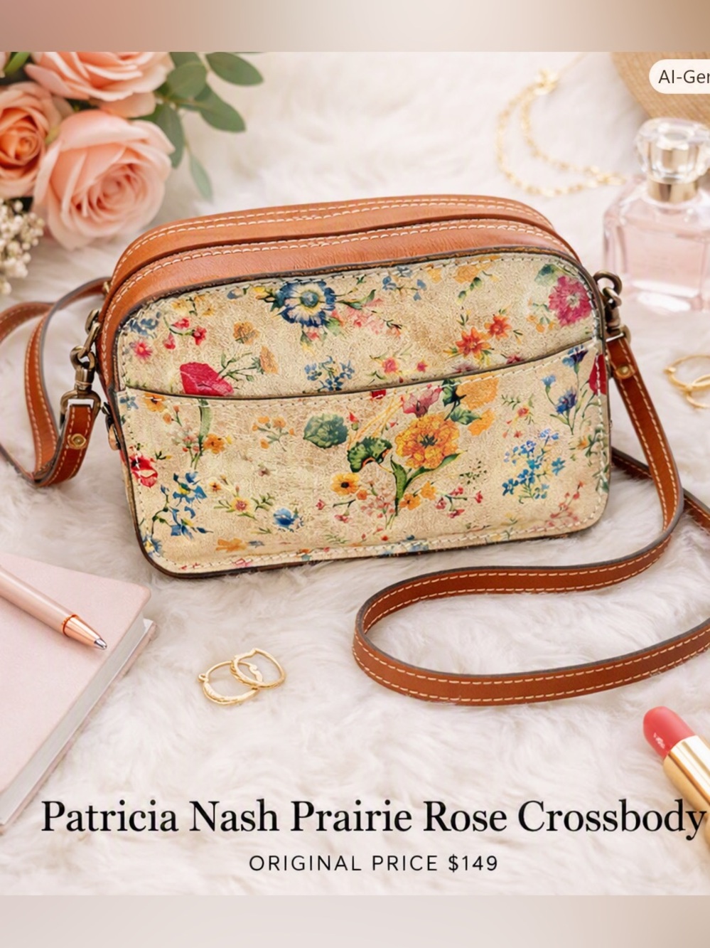 Patricia Nash Prairie Rose Crossbody